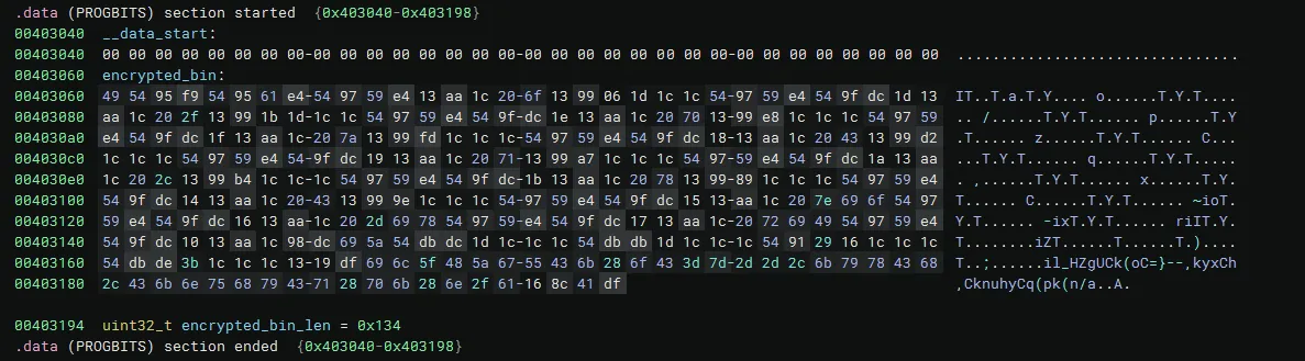 Variables de encriptacion
